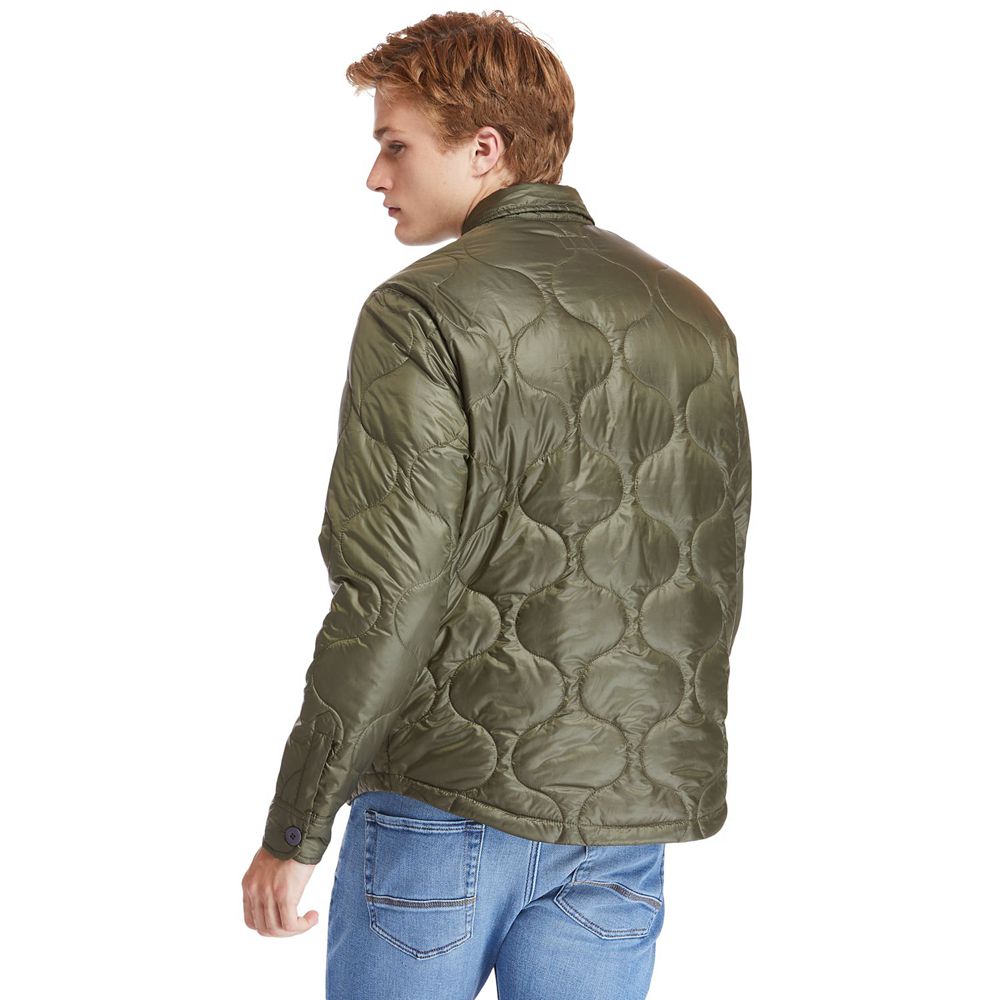 Chaquetas Timberland Hombre Heritage Long-Sleeve Onion-Quilted Shirt Verde Oliva - Chile GBK-586431